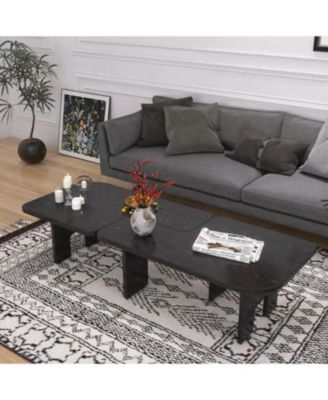 Streamdale Modern   Wooden Extendable Nesting Coffee Table Set
