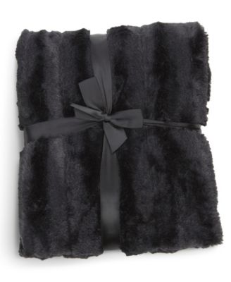 Ultra Soft Faux Fur to Microplush Reversible Oversized Throw, 86" x 86"
