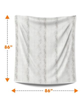 Ultra Soft Faux Fur to Microplush Reversible Oversized Throw, 86" x 86"