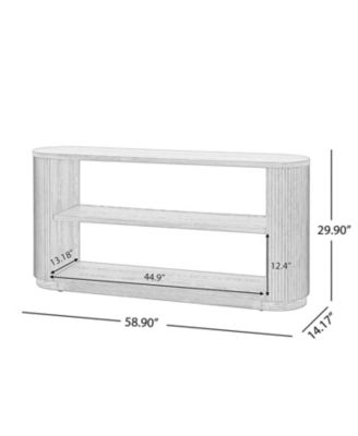 Slim Console Table with Shelf