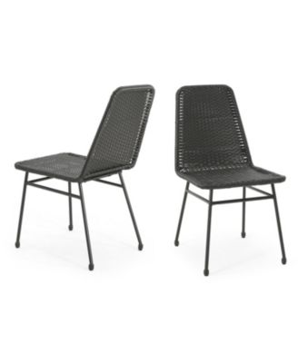 Rattan Chairs (Set of 2) - Iron Legs