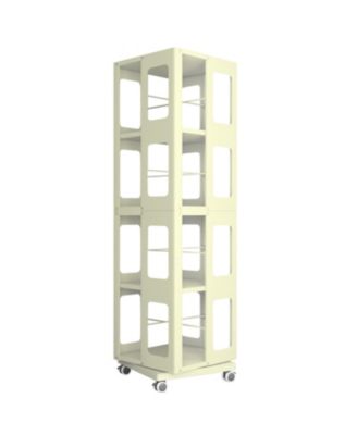 Rotating Steel Bookshelf - Yellow