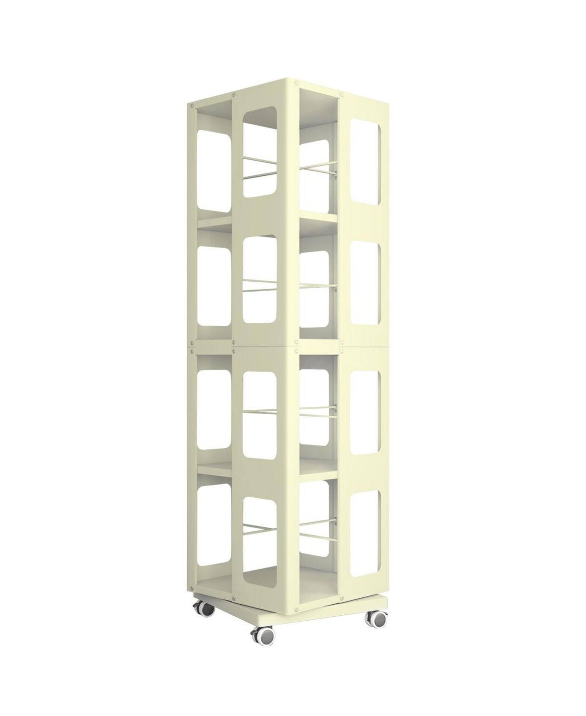 Streamdale Furniture Rotating Steel Bookshelf - Yellow