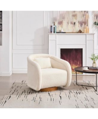Swivel Teddy Barrel Chair