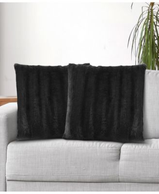 Faux-Fur 2-Pack Decorative Pillows, 18" x 18"