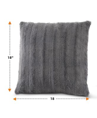 Faux-Fur 2-Pack Decorative Pillows, 18" x 18"