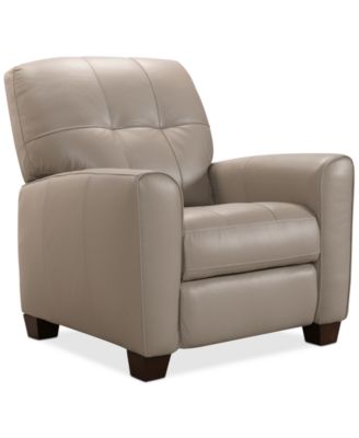 taupe leather recliner chair