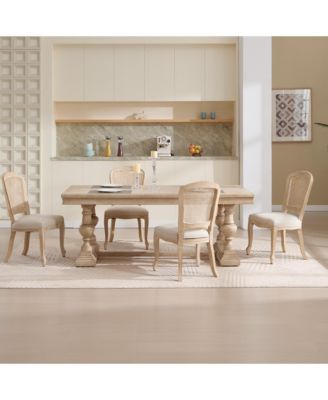 Streamdale French Country Dining Chairs, Rattan Back,  Set of 2