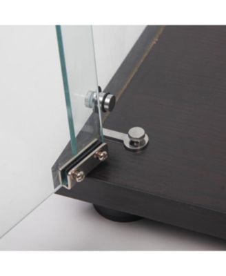 Two Door Glass Cabinet Glass Display Cabinet with 5 Shelves.