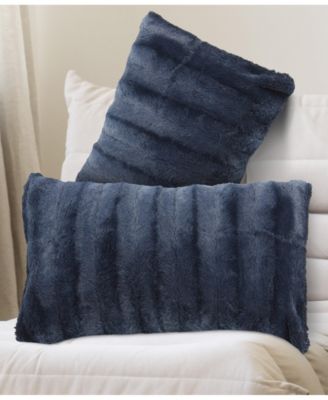 Faux-Fur 2-Pack Decorative Pillows, 12" x 20"