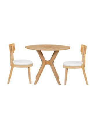 Mid-Century Round Dining Set- Table & 2 Chairs