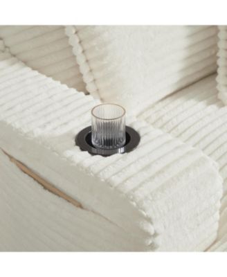 Streamdale Modern White Sofa Lounge Chair