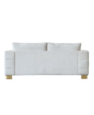 Streamdale Chenille Box-Tufted Sofa with Stainless Steel Legs