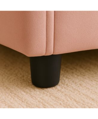 Velvet Pink Bunny-Ear Pet-Friendly Armchair with Cat & Dog Hideaway