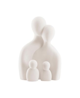 Hans White Nesting Family of 4 Matte Ceramic Sculpture Set
