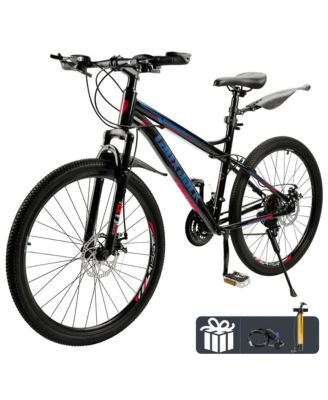 26-Inch 21-Speed Mountain Bike, Sleek Design with Suspension Fork & Dual Disc Brakes