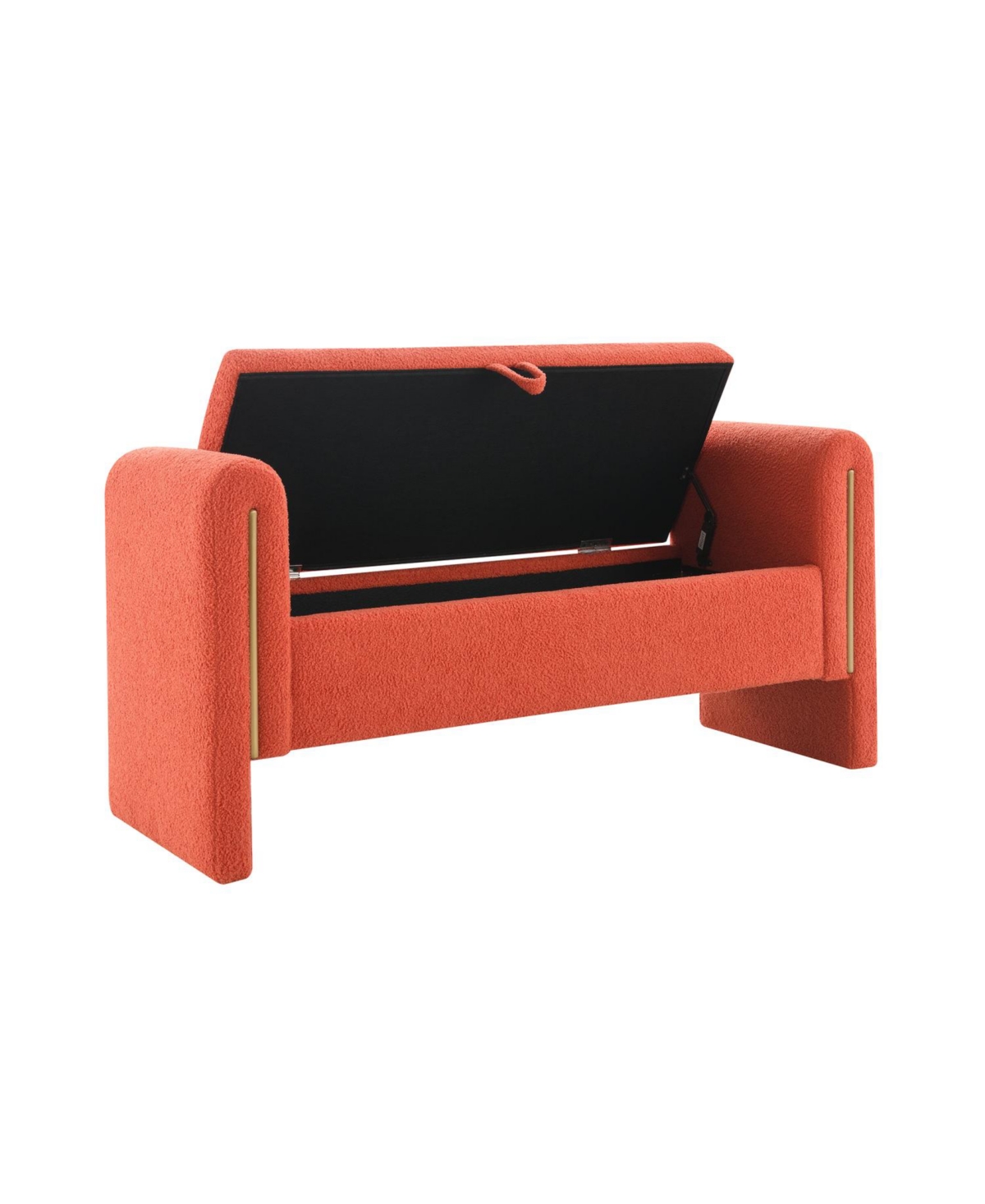 Streamdale Furniture Teddy Bed End Bench with Arms & Storage - Orange