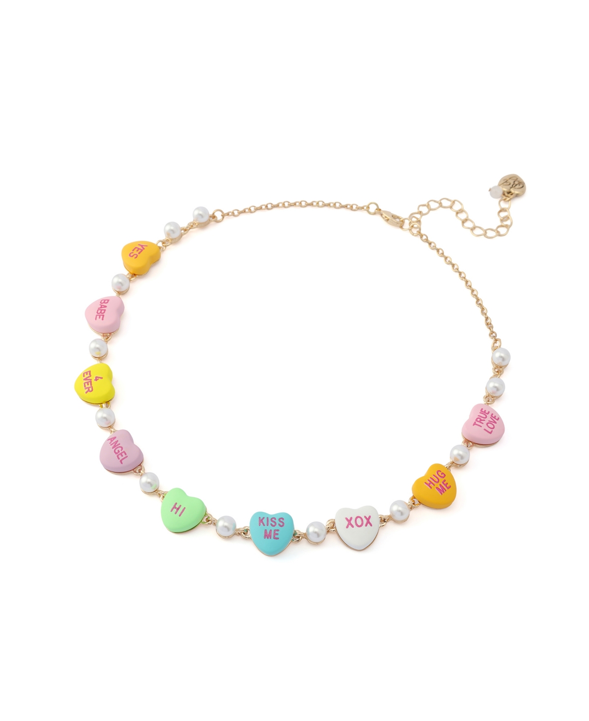 Betsey Johnson Faux Cultivated Pearl Sweetheart Collar Necklace