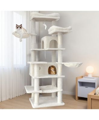 68 Green Multi Level Cat Tree Hammocks Hanging Basket Cave Removable Cushion