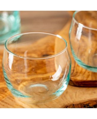 Clear Stemless Wine Goblets - Set of 4