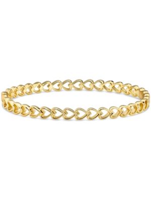 Open Heart Bangle Bracelet  , Size Medium