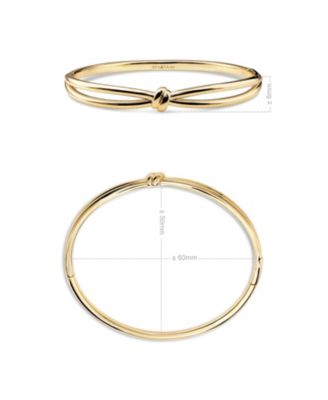 Love Knot Bangle Bracelet in Gold Plated Sterling Silver