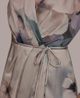 Women's Sleeveless Floral V-Neck Sheath Dress