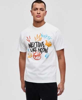 Men's Cotton No Time Like Now Graphic T-Shirt, Macy's Exclusive