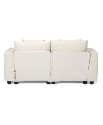128" Chenille Modular U-Shaped Sectional Couch and Chaise With USB/Type-C Ports and Side Pockets