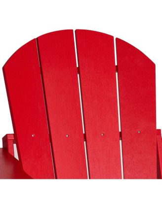 All-Weather Contoured Outdoor Poly Folding Adirondack Chair (Set of 8)