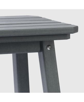 29" HDPE Outdoor Patio Square Backless Bar Stool