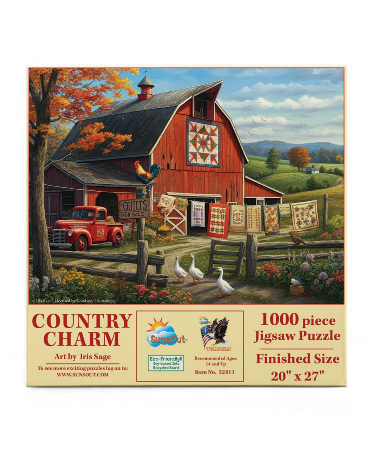SunsOut Country Charm 1000 piece Jigsaw Puzzle for Adults