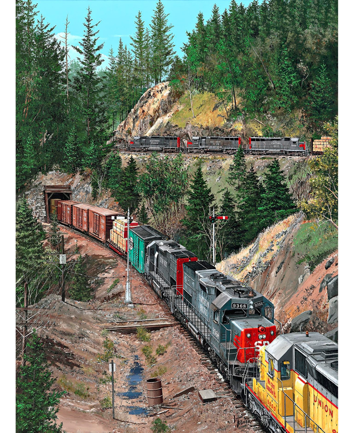 SunsOut Super Power over the Siskiyous 1000 piece Jigsaw Puzzle for Adults