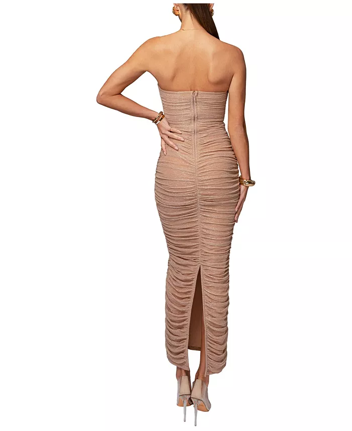 Women's Metallic Mesh Maxi Dress - thumbnail 2