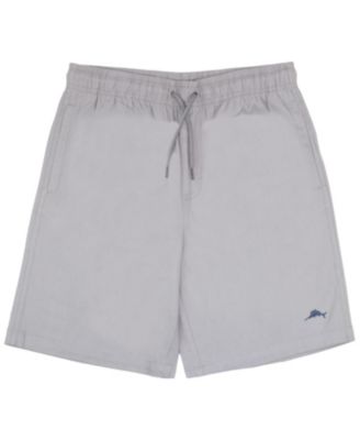 Big Boys Classic Woven Button Down Shirt, Tees and Shorts Outfit Set