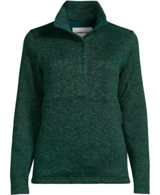 Women's Sweater Fleece Snap Neck Pullover Jacket