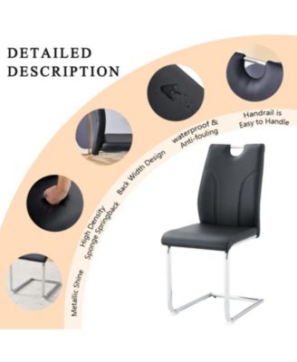 Black PU Dining Chair Set (6)