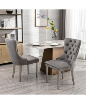 Streamdale Contemporary Velvet Dining Chair Set Of 2