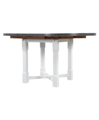 5-Piece Extendable Round Dining Set with Upholstered Chairs