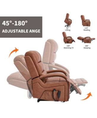 Power Leatheraire Lift Recliner w/ Heat & Massage