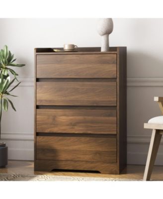  4 Drawer Waterproof Dresser - Modern Wooden Cabinet