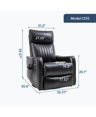 Faux Leather Massage Recliner Rocker Swivel Chair