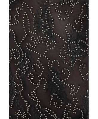 Women's Hand Embellished Lace Mini Dress