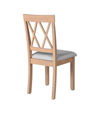 Streamdale Farmhouse Extendable Dining Set for Small Spaces Drop Leaf Table and 4 Upholstered Chairs