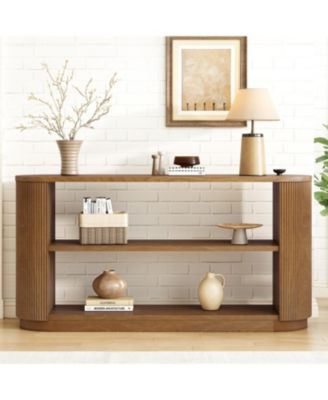 Slim Console Table with Shelf