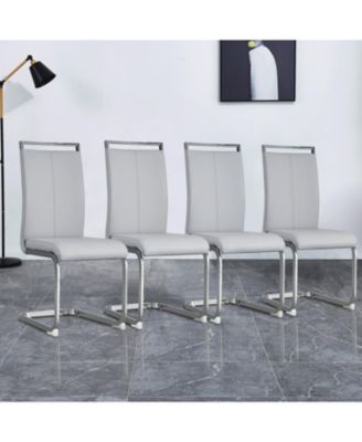 Modern PU Leather Dining Chairs (Set of 4)