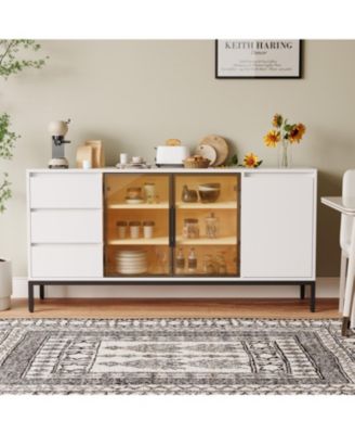 Buffet Cabinet with Storage White