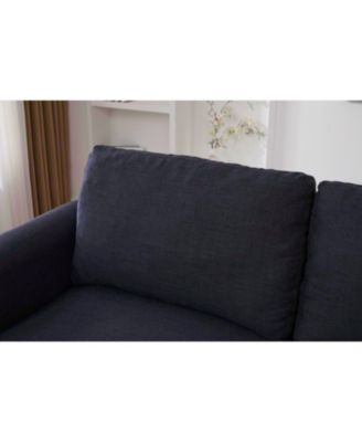Sleeper Sofa Bed, Pull Out Couch, 3 Seater Sectional, Linen, Dark Gray