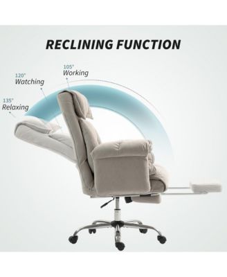 Executive Office Chair, Computer Desk Chair with Footrest,