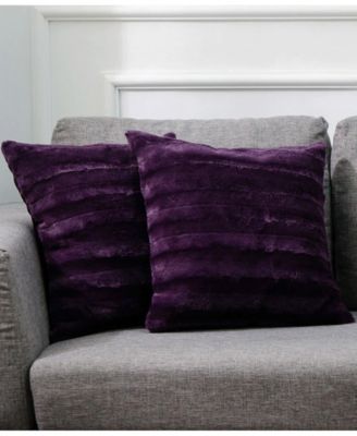 Faux-Fur 2-Pack Decorative Pillows, 20" x 20"